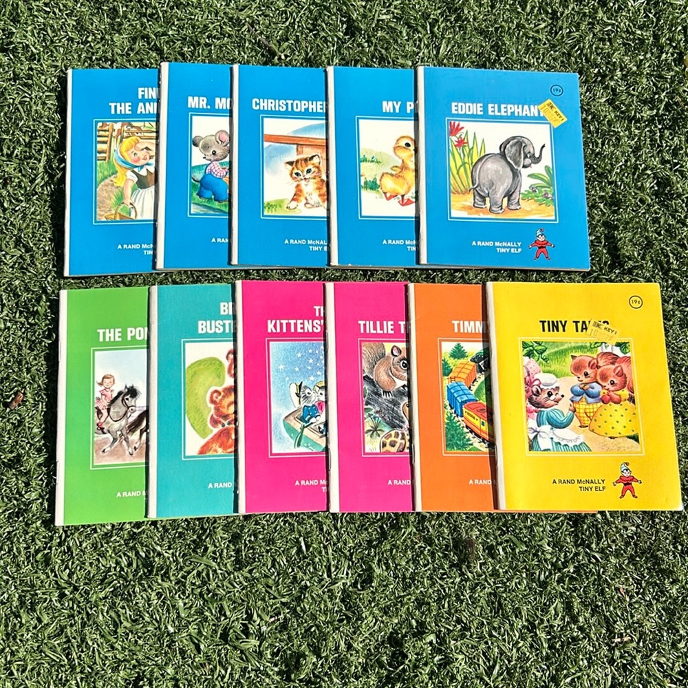 11 Vintage Rand McNally 1968 NWOT Tiny Elf Children’s Short Stories Books